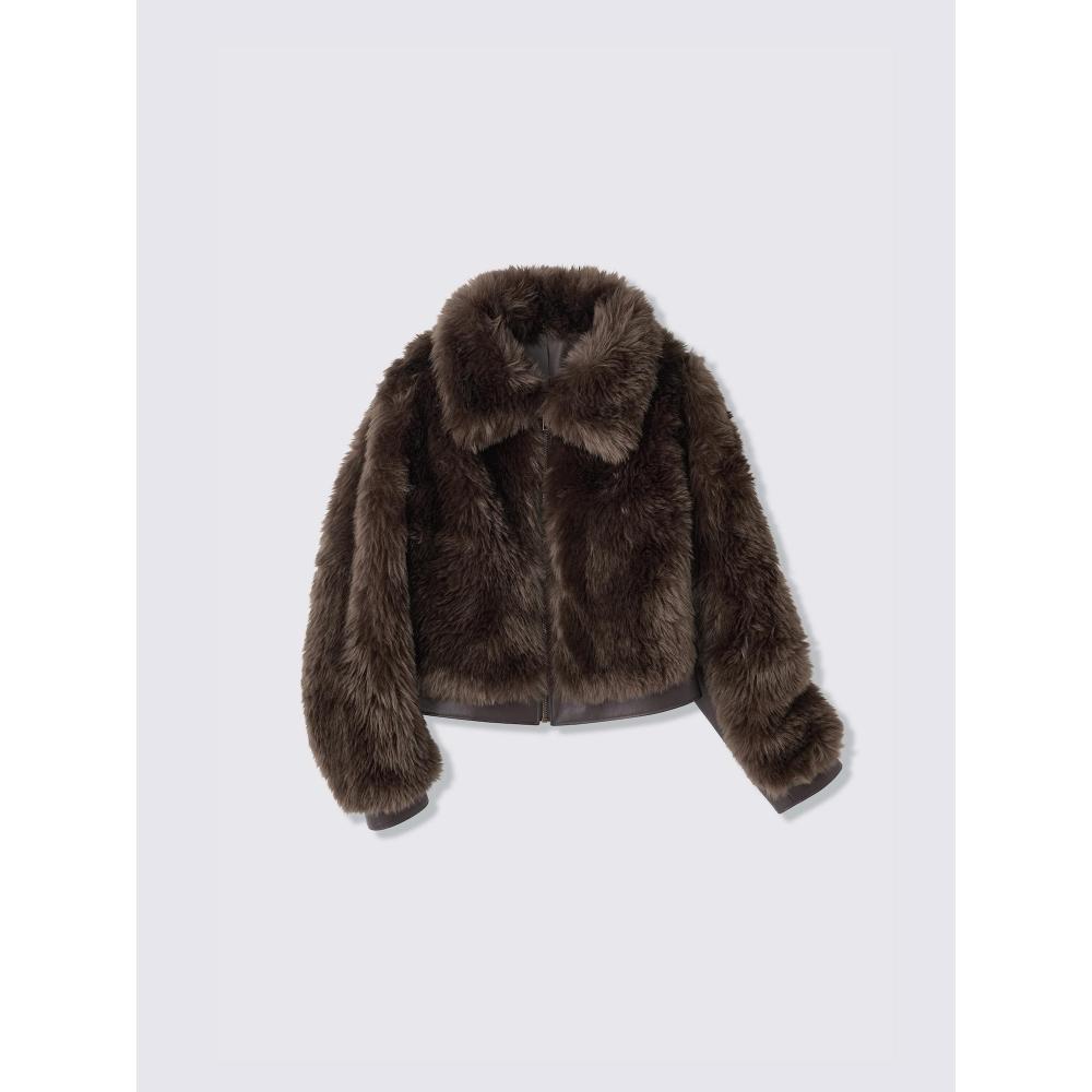 Gu By Uniqlo Fluffy Combination Blouson
