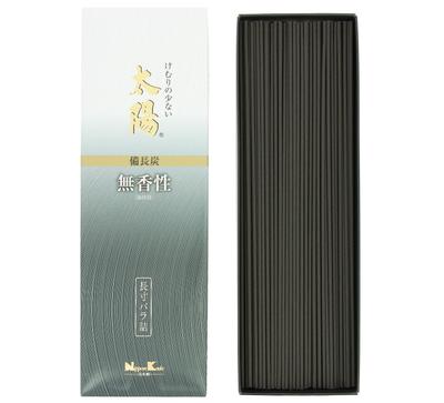 Nippon Kodo Räucherstäbchen, geruchsneutral, Bincho Charcoal Long Rose 24052 „Taiyo Pack“