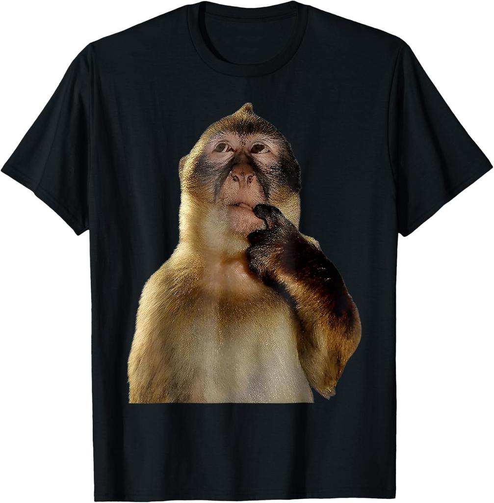 Thinking Monkey Meme Trending Funny Men Woman T-Shirt