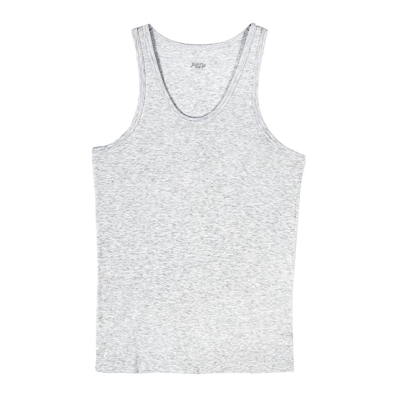 Yiershuang Men's Ribbed Antibacterial Sleeveless Undershirt