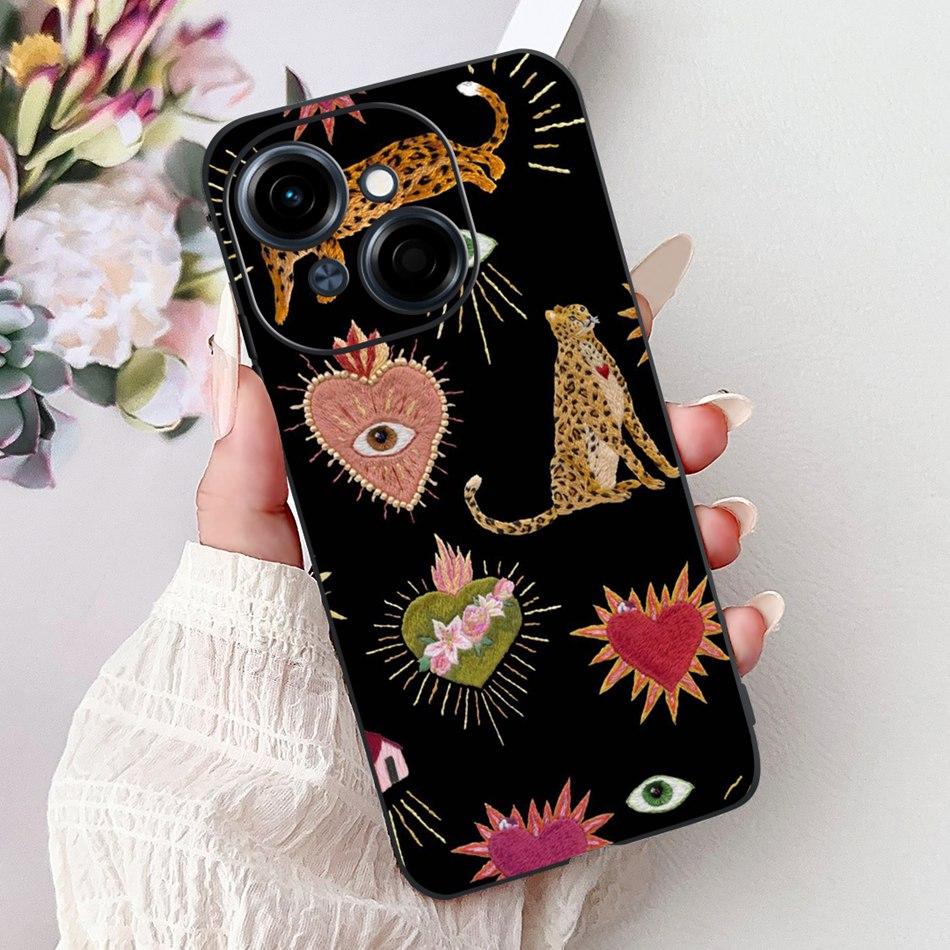 For Tecno Spark Go 1 Fashion Cool Pattern Phone Case For Tecno Spark Go 2025 Go1 Black Silicone Soft Cases