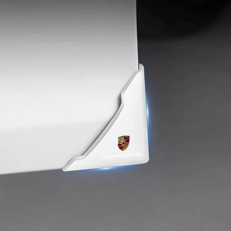 2Pcs Car Door Corner Cover Bumper Crash Anti-Scratch Protection Sticker For Porsche Boxster Cayenne Panamera Macan Cayman 911 918 996 917 991
