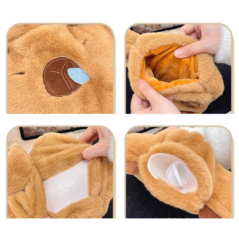 Kawaii Hot Water Bottle Bag For Women Period Pain Plush Rubber Hand Belly Foot Body Warmer Cute Insulating Hot Water Bag Gift