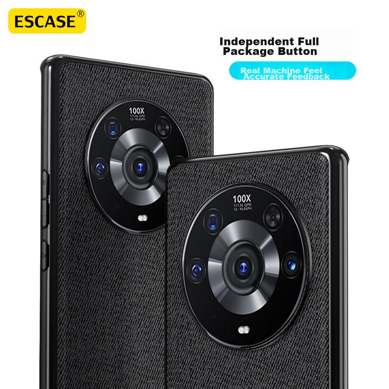 ESCASE Honor Magic3 Pro Phone Case, Business Men's Creative Full Protection Shockproof Silicone Soft Edge Cover ES-19 Deep Black