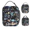 Sebastian Solace Pressure Horror Game Lunch Bag Beach Lunch Box For Men Retro Print Thermal Tote Handbags Waterproof Cooler Bag