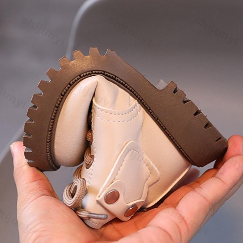 Girls Leather Boots   Autumn Comfortable Outdoor Leisure Kid Boots Toddler British Style Non-slip Children Princess Shoes