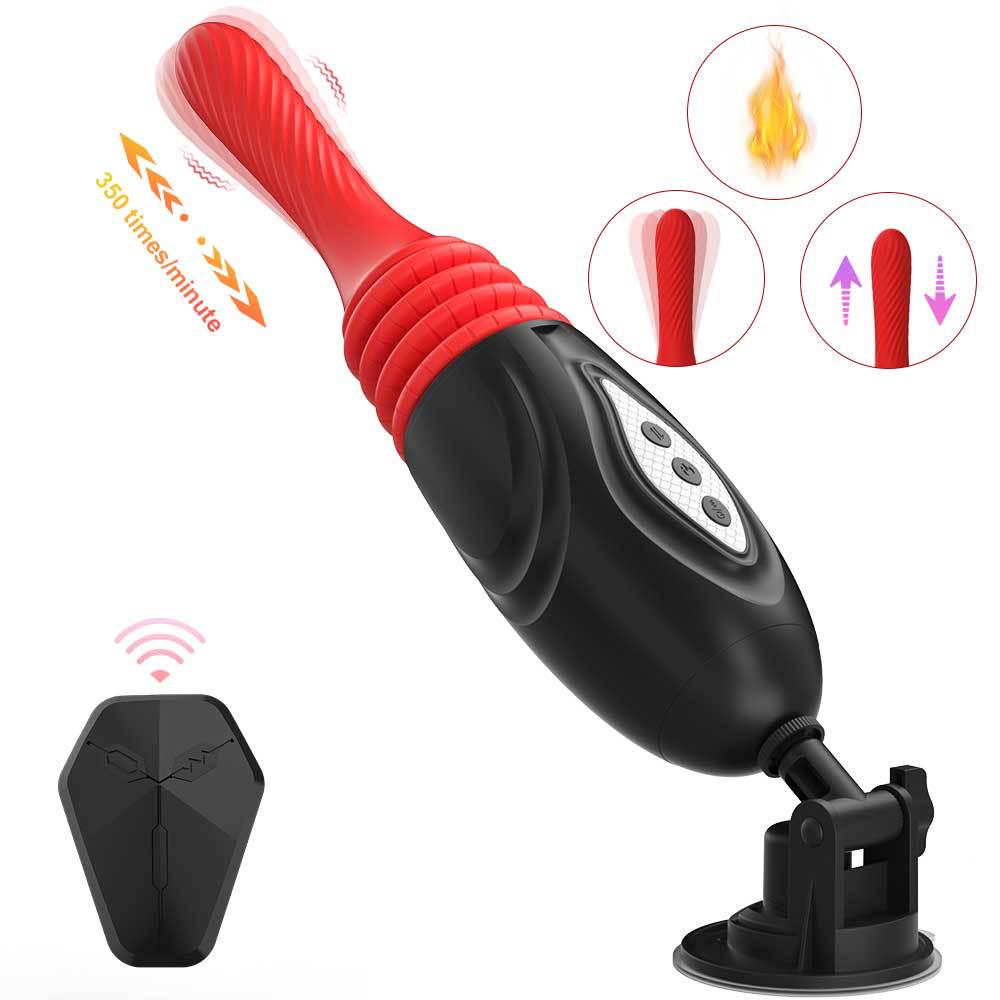 Adult Telescopic Vibration & Heating Masturbation Device with 9 Frequency Settings