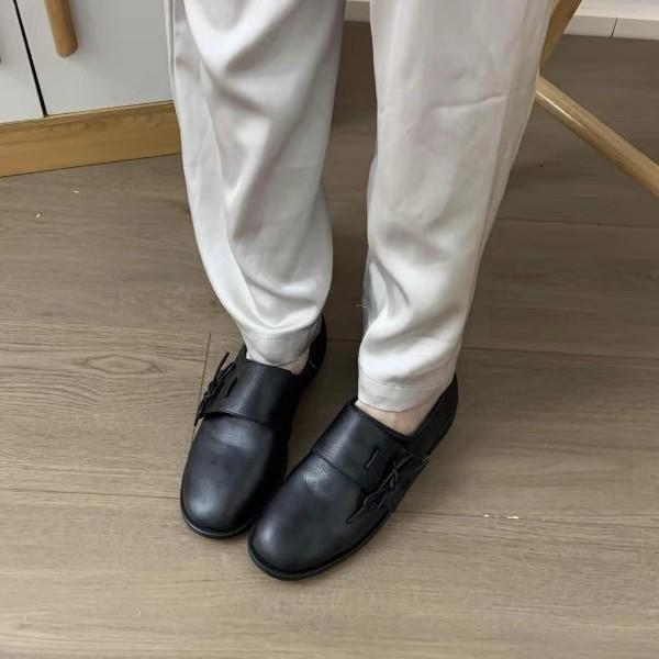 Retro leather bow deep mouth small leather shoes women's 2025 autumn and winter new versatile thick heel round head loafers single shoes