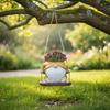 Resin Planter Pot With Swing Design For Outdoor Garden Decoration Durable And Lightweight