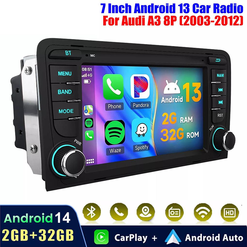 Black Bluetooth Android Auto ID3tag And RDS Satellite Radio Android Radio Sat Nav Compatible WMA