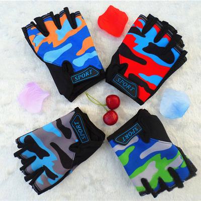 1 Pair Children Sports Gloves Anti-slip Bicycle Half Finger Fingerless Sports Gloves For Climbing Cycling Skating Outdoor Sports