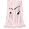Eyelash Blanket Eyes Pattern Design Plush Throw Blanket, Modern Simple Lovely Flannel Fleece Blanket for Sofa Couch Room Decor