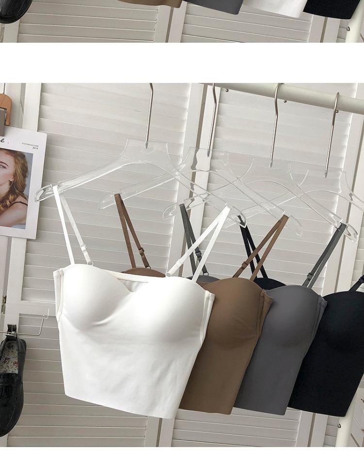 Elegant Ice Silk Camisole with Chest Pads – Sleek and Sexy Back Short Tank Top