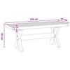 Dining Bench NOAIN 120 x 41 x 45 cm Solid Pine Wood Natural