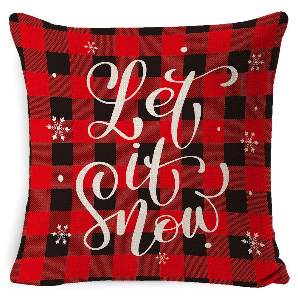 Furniture New Linen Pillow Christmas Pillowcase Sofa Cushion Home Lumbar Pillow