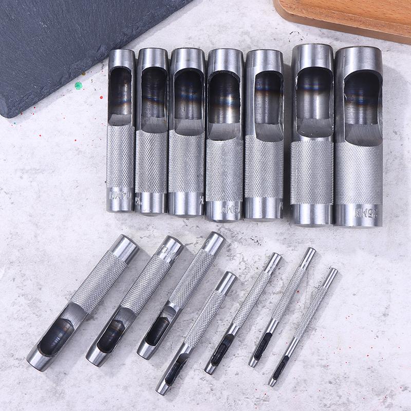 1Pc Punching Leather 3-25Mm Hole Punch Round Steel Leather Craft Hollow Hole Punch For Metal Gaskets Leather Plastic Rubber
