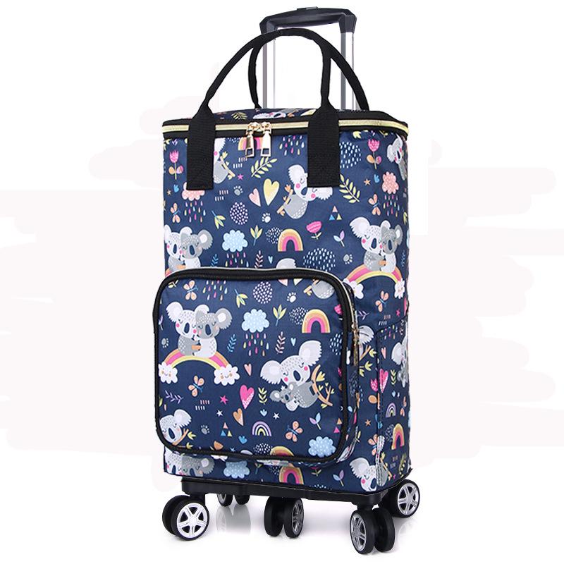 Faltbarer Einkaufswagen für Senioren mit großem Fassungsvermögen und tragbarer Aufbewahrungstasche