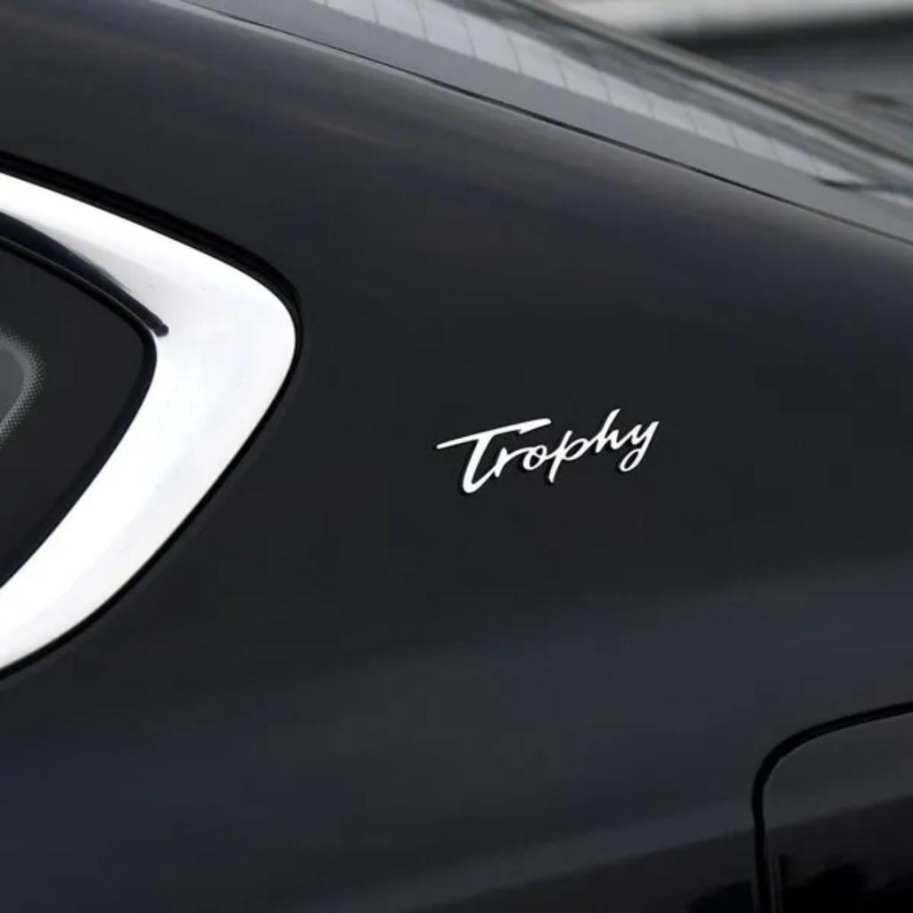 Noizzy® Trophy Car Auto Emblem C Pillar Badge Metal Fender Chrome Side Sticker