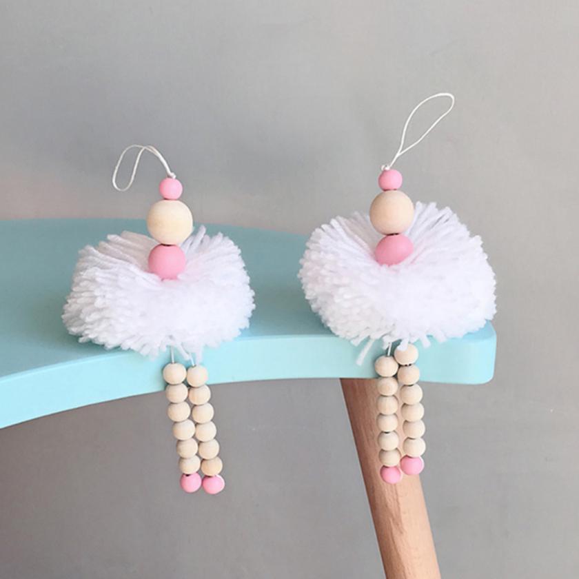 Lovely Hanging Ornaments Wooden Beads Pendant Bedroom Holiday Ornament Tent Home Decor