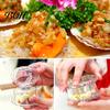 Compact Food Processor Garlic Mincer Tool, Multi-Purpose Manual Rotating Press, Bite-Teeth Crushing Grinder Structure Masher, Transparent Easy