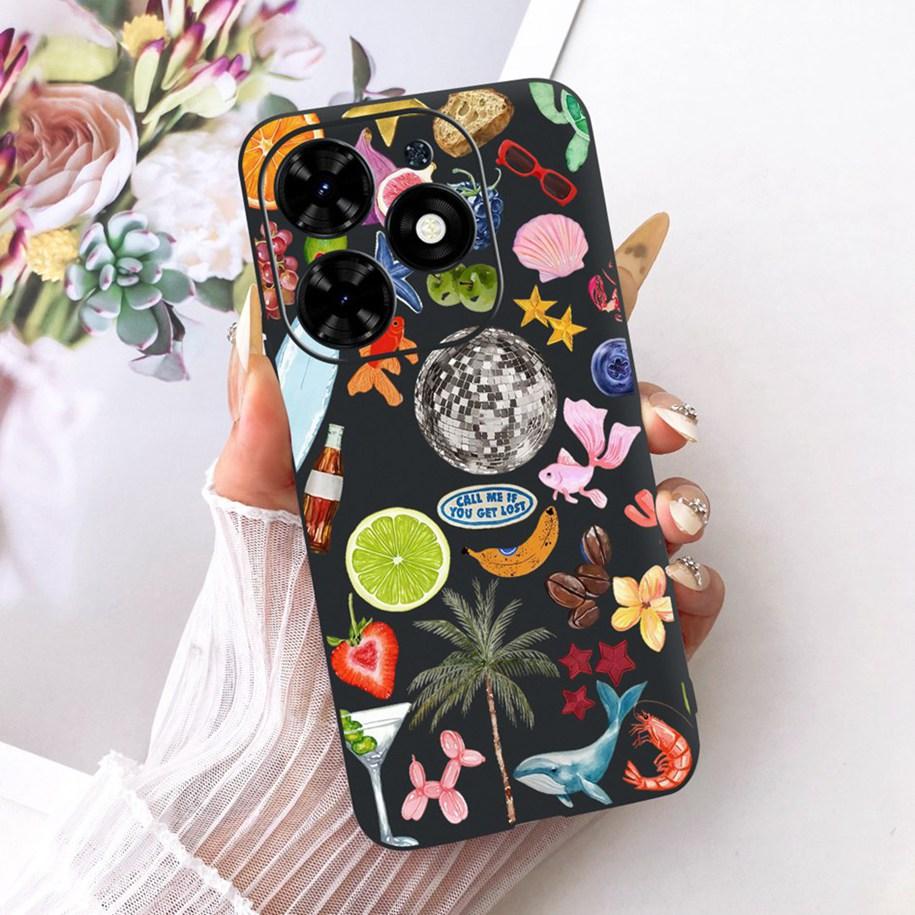 For Tecno Spark Go 2024 Case Spark 20 20C Shockproof Cover Fashion Butterfly TPU Soft Silicone Phone Shell For Tecno Pop 8 Funda