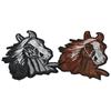 2Pcs Polyester Thread Horse Head Equestrian Iron On Patches For Jeans