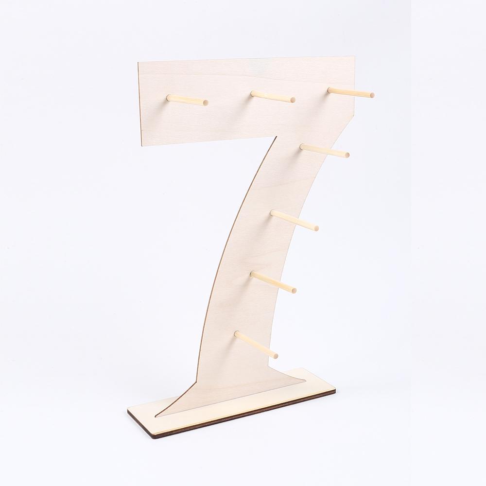 

Number 0-9 Wooden Donut Display Stand Holder Board Table Desserts Stand for Birthday Party Wedding Baby Shower