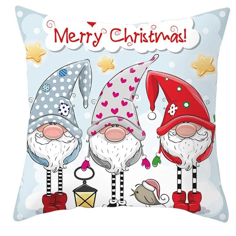 Christmas Themed Pillowcases Car Accessories Office Santa Claus Living Room Sofa Home Pillowcases