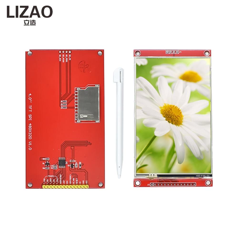 LIZAO 4.0 inch LCD 480*320 MCU SPI Serial TFT LCD Module Display Screen with Touch Panel Build-in Driver ST7796S