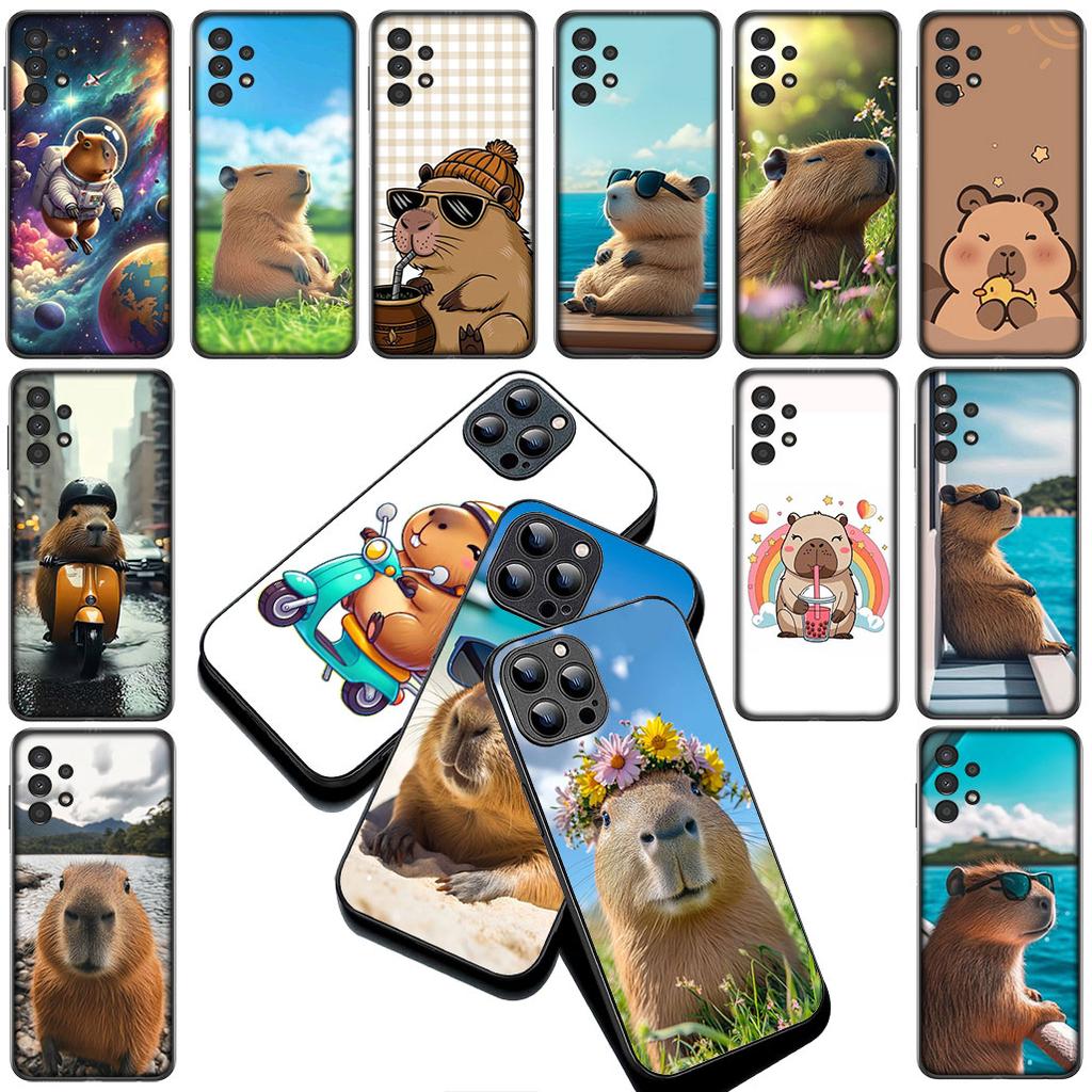 Cartoon C-Capybaras Kawaii Silicone Cover for Xiaomi Redmi Note 12 11 10 Pro 10A 10C 12C 13C Note12 12Pro Coque Phone Case