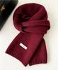 Autumn and winter new Australian 111 pure scarf women's solid color versatile warm knitted scarf light luxury high sense