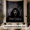 Custom Text Printed Tapestry Scream Ghostface Pattern Large Wall Hanging Indoor Room Decor