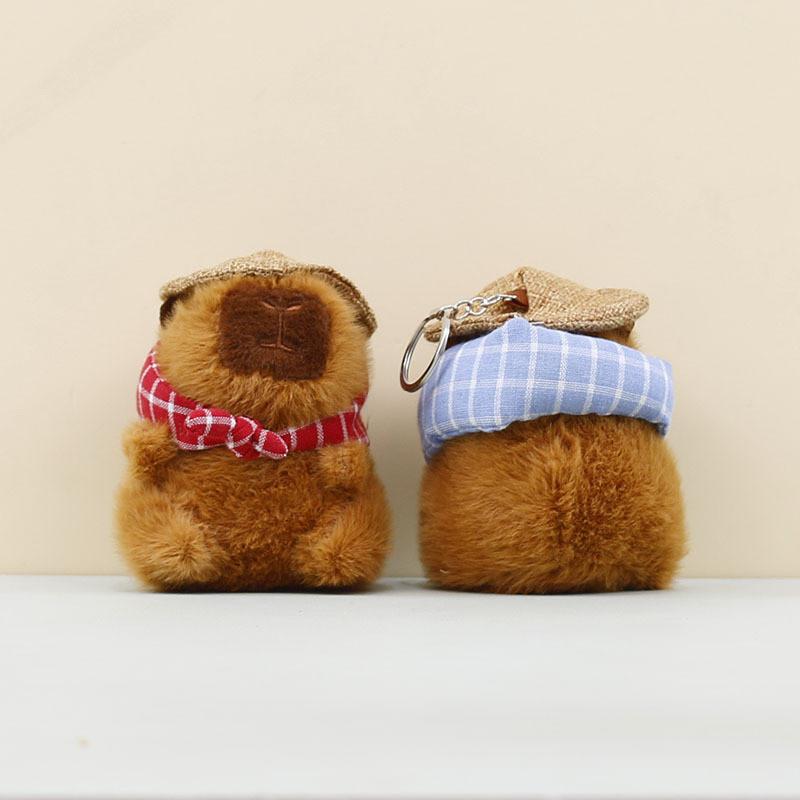 Cute Plush Capybara Backpack Clip Stuffed Animal With Durable Toy Material