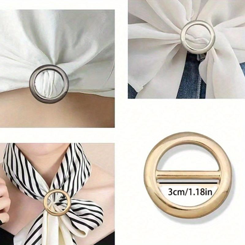 Multifunctional Metal Scarf Clips - Elegant Fashion Accessories, Versatile Styling Clips for Fixing Short Sleeve or Dress Shirts