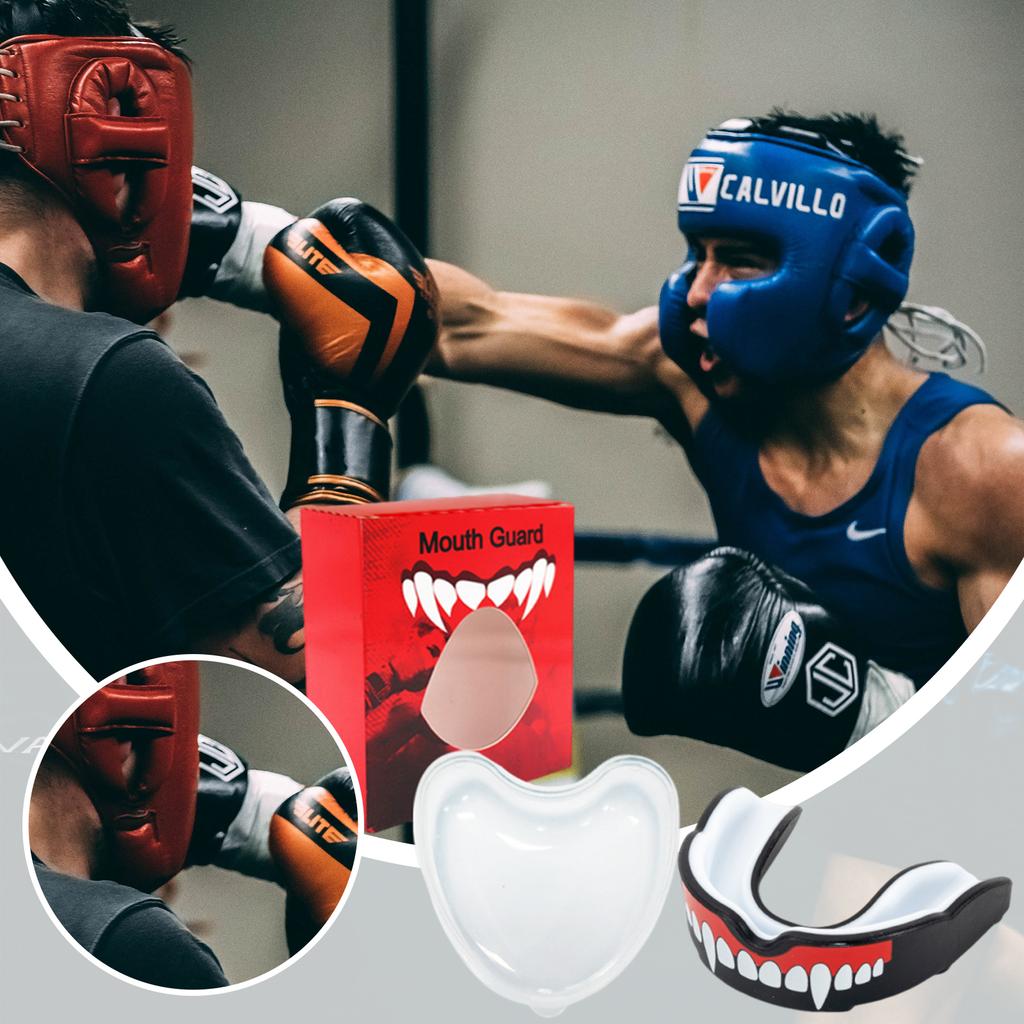 Fußball Zahnschutz für Boxen Jiu Jitsu MMA Ringen Erwachsenen Mundschutz Mundschutz-Etui Passt für Erwachsene und Kinder ab 12 Jahren
