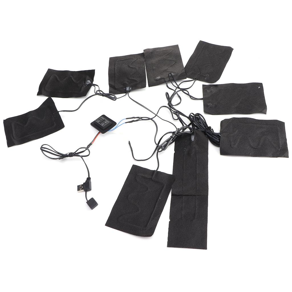 Electric Heating Pads Portable 3 Gear Temperature Heated Sheet for Vest Clothes