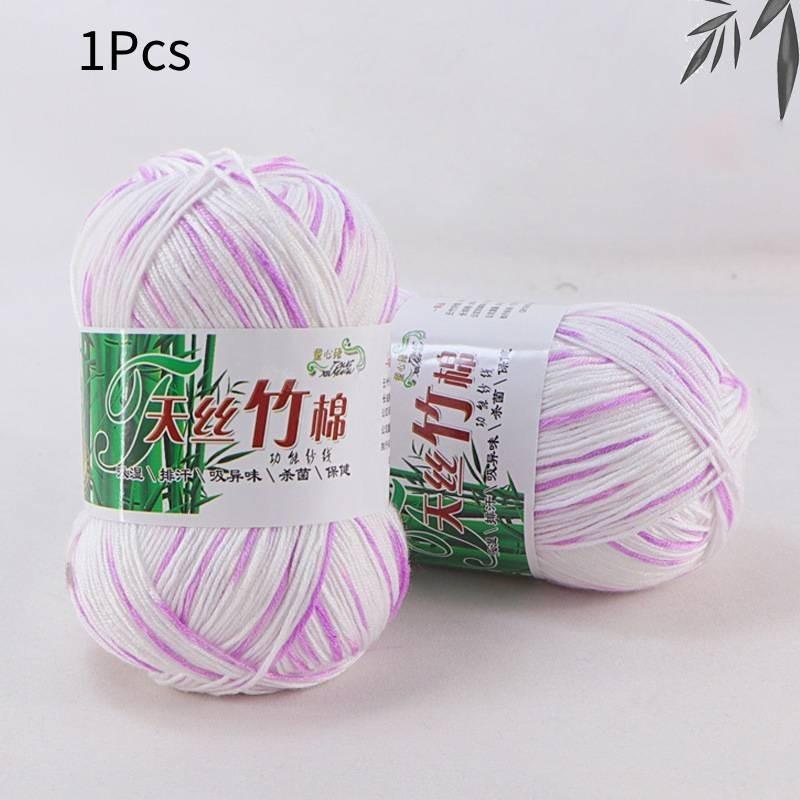 Fio de Tricô para Bebê de Algodão com Carvão de Bambu de Qualidade Premium Para Crochê e Tecelagem