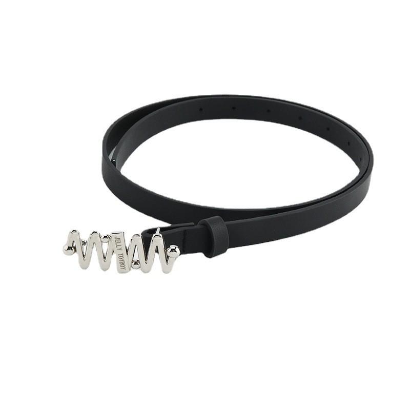 Trendy Womens Casual Faux Leather Belt With Unique Snap Closure For Daily Use