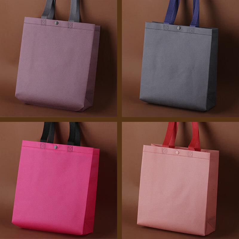 ZISIZ Non-Woven Shopping Bag with Button Closure