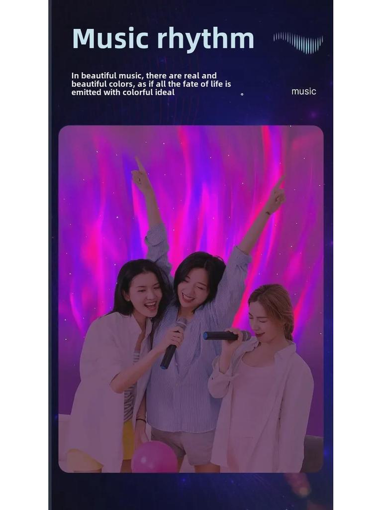 Sternenhimmel-Projektor-Nachtlicht: Doppelschichtige Wasserwellenlampe für Kinderzimmeratmosphäre