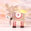 Wooden Joyful Christmas Reindeer Ornaments Playful Colorful Decorations For Celebrations Festive