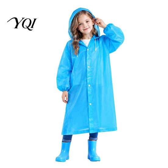Reusable EVA Rain Gear for Hiking Thick Raincoat Adults Kids, Long Full Body Poncho with Adjustable Rainy Weather Hood, Heavy Duty Outdoor Camping
