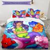 Set Copriletto Anime A-AphmauS 3 Pezzi - Biancheria da Letto Stampata HD con 1 Copripiumino e 2 Federe - Perfetto per la Decorazione della Casa e del Dormitorio