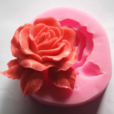 Bloom Rose Silikónová forma na tortu 3D Kvet Fondánová forma Košíček Želé Cukrovinky Čokoláda Dekorácia Pečenie Nástroj Formy formy silikónové