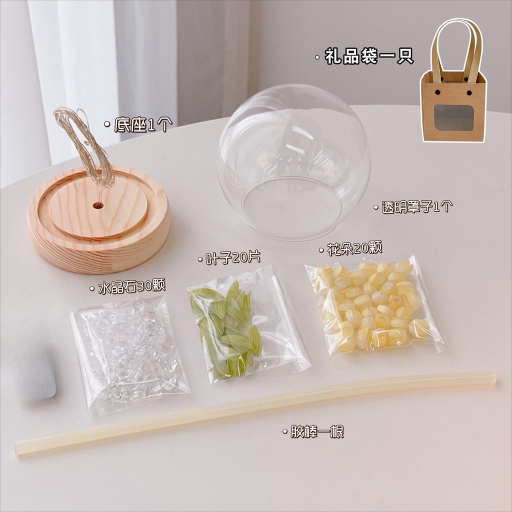 Handgefertigte künstliche Blume Tulpe Nachtlicht Schrumpffolie DIY-Material Nachttisch-Schlaflicht Ornament Valentinstagsgeschenk