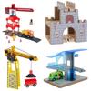 NEW Wooden Track Hanging Tower Train Track Accessories Magnetic Stroller Game Scene Decoration Track Toys