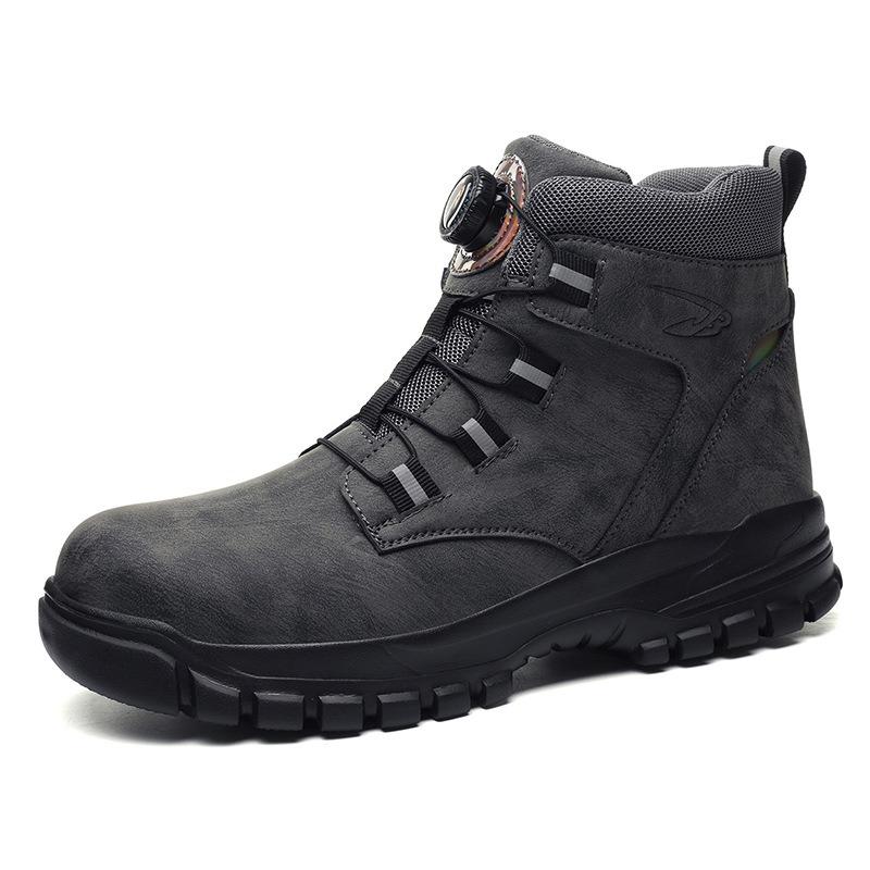 Xiyin fashion safety boots, light and comfortable four-season work boots, new long-standing not tired labor urance boots