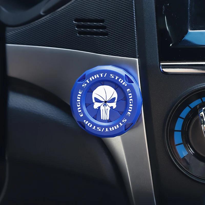 Kryt tlačítka start/stop jedním klíčem do auta Samolepka na výzdobu interiéru auta Ochranný kryt spínače zapalování motoru Startovací kroužek motocyklu