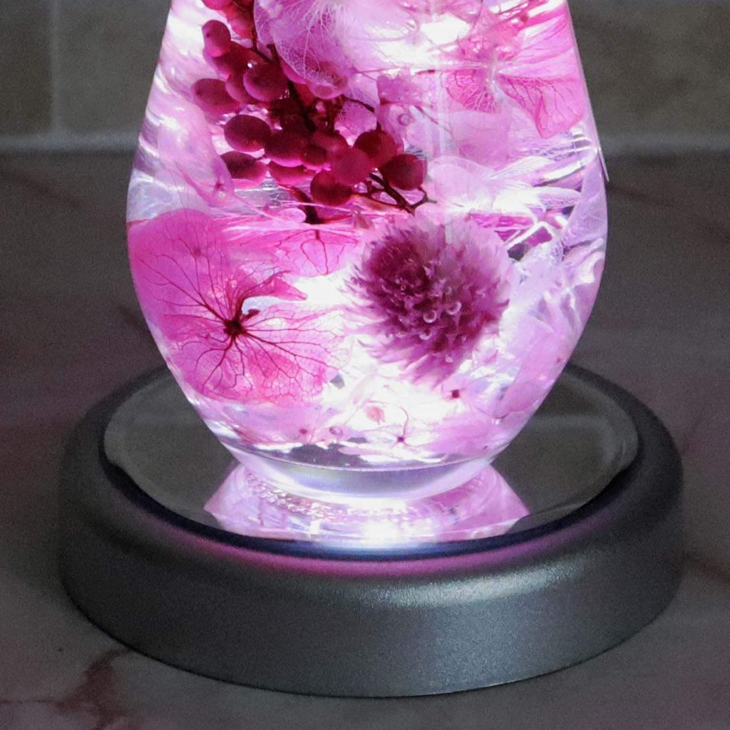 Light-up Coaster [Herbarium-Specific Round Shape (Silver) & USB Cable] Display Figure Light Stage Light Crystal Light Felinas NKLS-3SL&USB