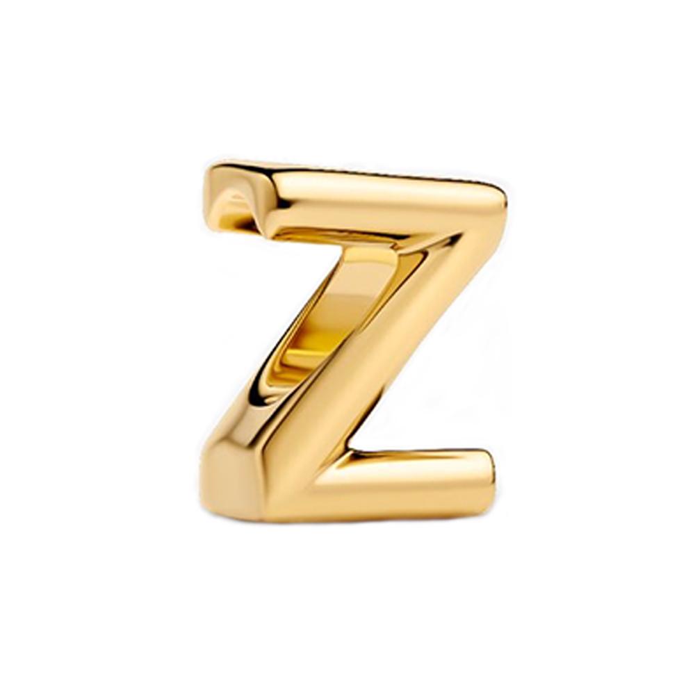 Golden Copper Metal 26 Letter Alphabet Charm Bead Component Compatible With Do It Yourself Bracelet High Quality Fine Jewelry Necklaces Neutral Style